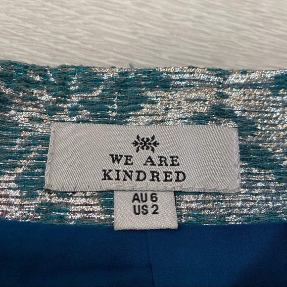 We Are Kindred Metallic Green Silver Shorts 2 - Picture 3 of 7